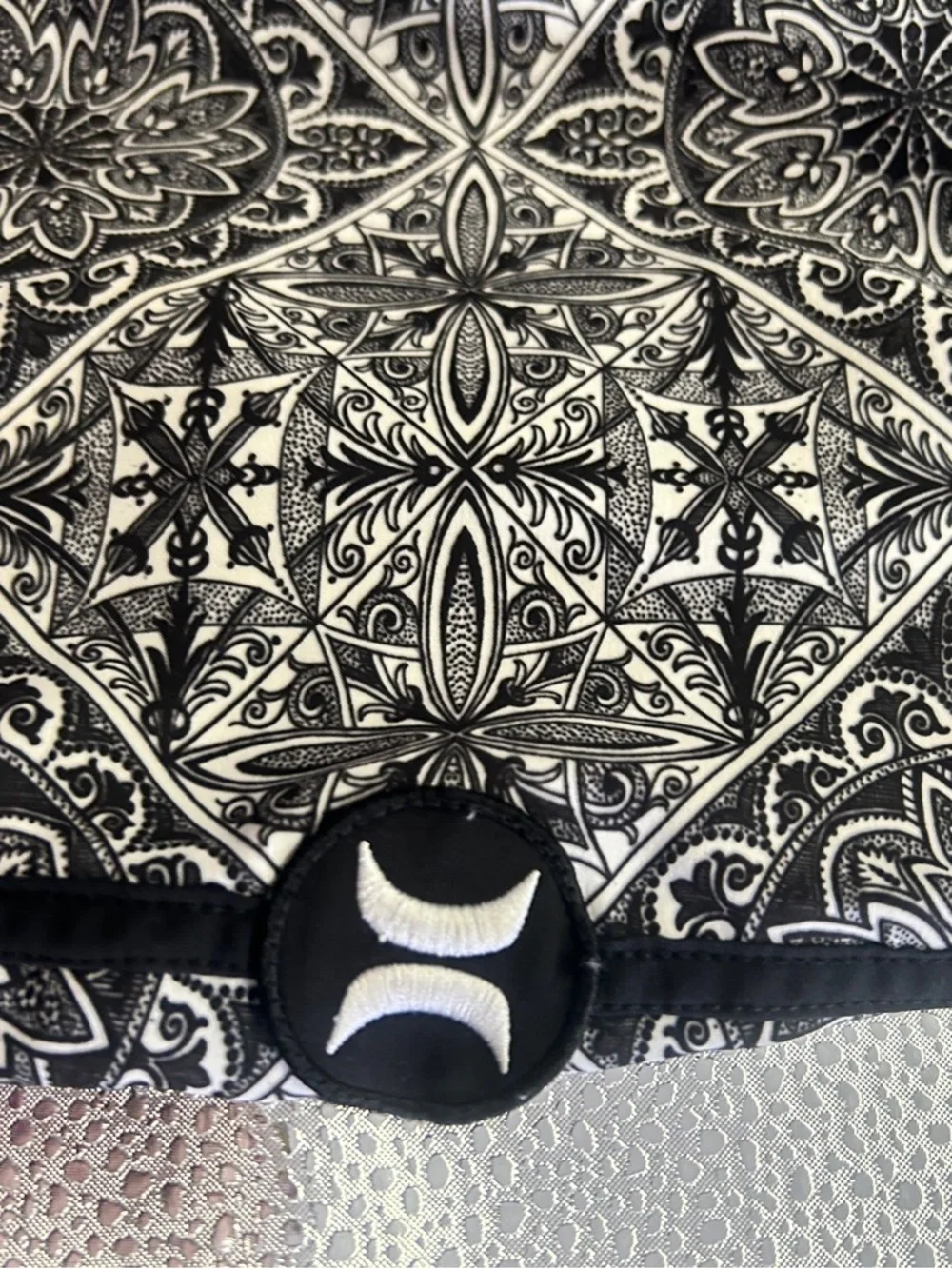 Hurley Black and White Patterned Men's Swim Trunks